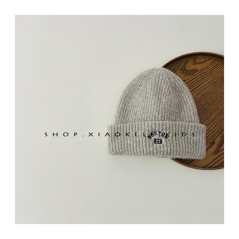 Kinderwollmütze im koreanischen Stil Herbst- und Winterstil Vielseitige Baby-Strickmütze mit Ohrenschutz Jungen- und Mädchenwollmütze Kältemütze