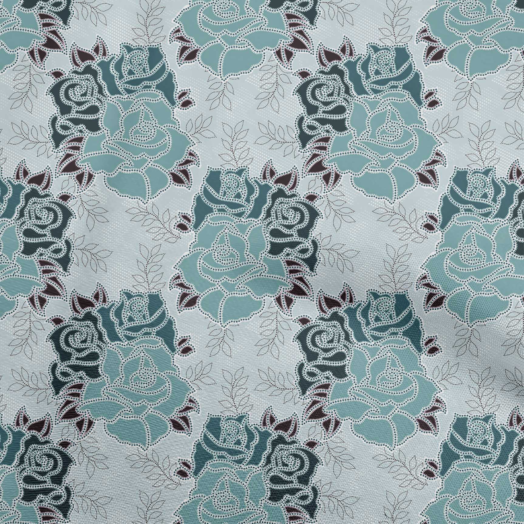 

OneOone Cotton Flex Grey Тканина в крапку Квіткові швейні ремісничі проекти Принти на тканині 40 дюймів 42 Inch Wide - Viscose Chiffon бірюзовий колір синій