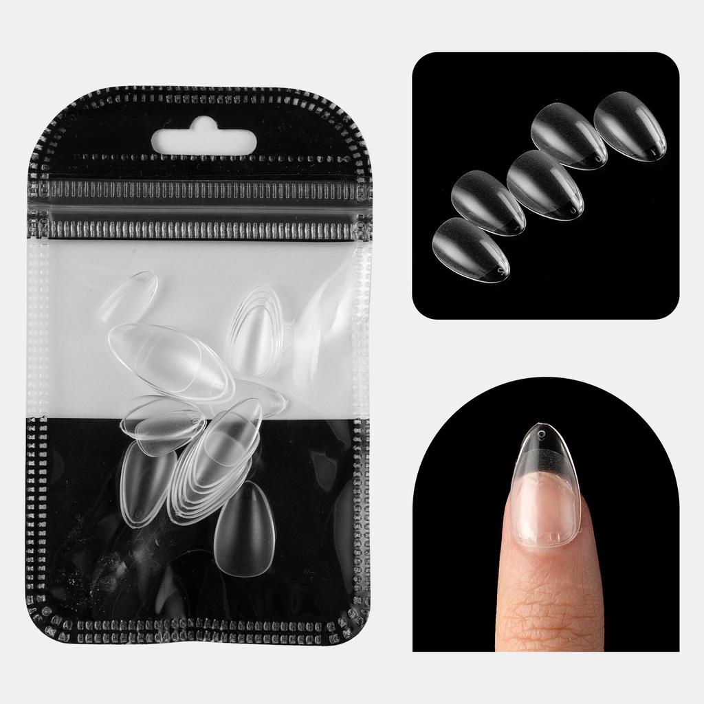 Nail Art Tablets Ultra-Thin And Seamless Half-Stickers, Full Stickers, Matte Square Long Water Droplets, Almonds, No-Carving And Grinding Fake Nail