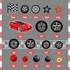 27 PCS Racing Wheel Cake Topper Tyre Cake Decorations for Man Boy Kid Birthday Party Racing Theme Party Race Car Party Supplies