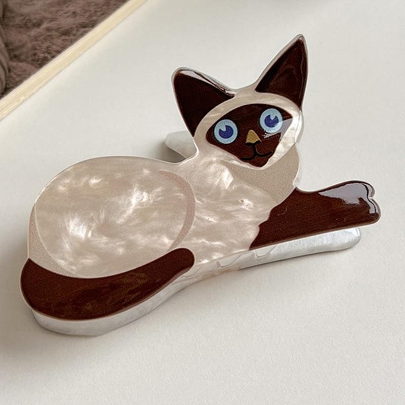 Cartoon Cats/Dogs Shape Jaw Clip Teens Ponytail Hair Claw Delicate Jaw Clip Female Makeup Taking Photo Jaw Clip Nonslip