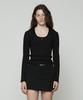 Current Collar U-Neck Long Sleeve [Black]