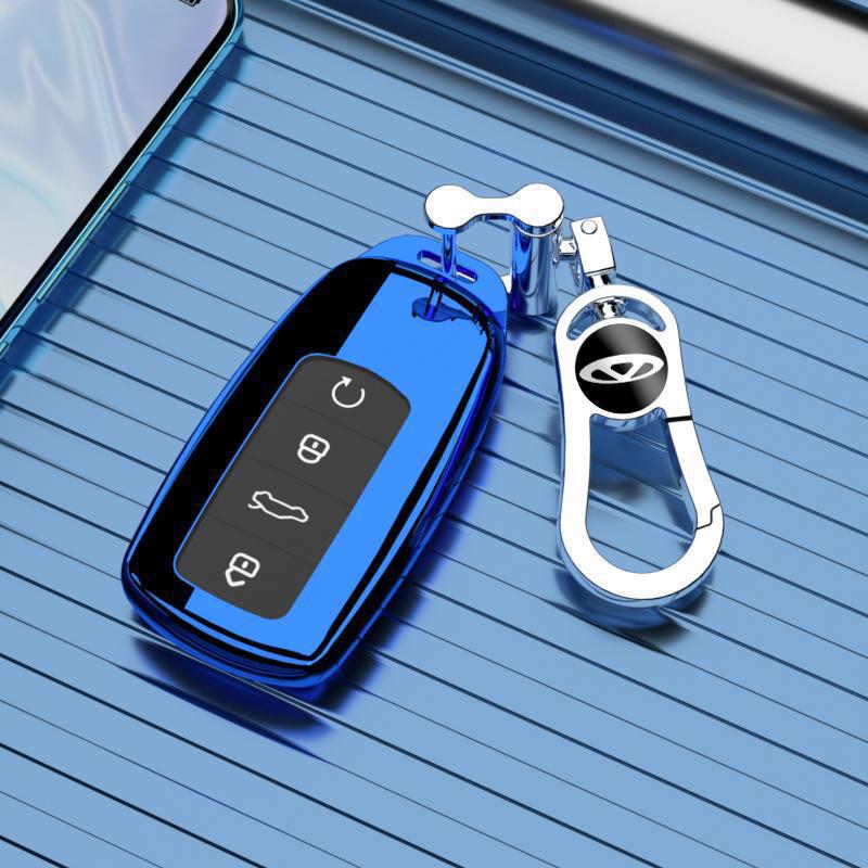 Premium Luxury Key Case for Chery Tiggo 9 - Fits 2023 Models, 5 & 7 Seaters, Complete Cover with Buckle