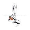 Pan Jia S925 White Copper Cartoon Pendant Beads for DIY Bracelet & Necklace Jewelry