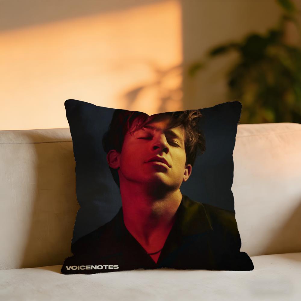 Charlie Puth Album Cushion Cover Cozy Velvet Throw PillowSoft Warm Cushion For Sofa  Bed