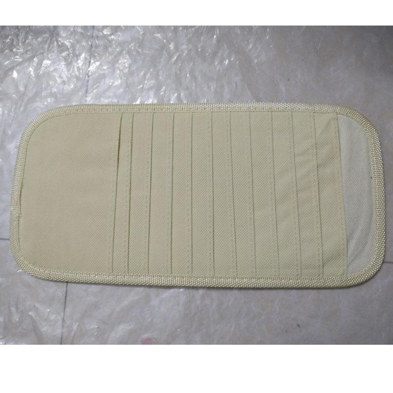 Auto Car Sun Visor Non-woven Organizer Storage Bag Card Clip Holder Multifunctional CD Stowing Tidying