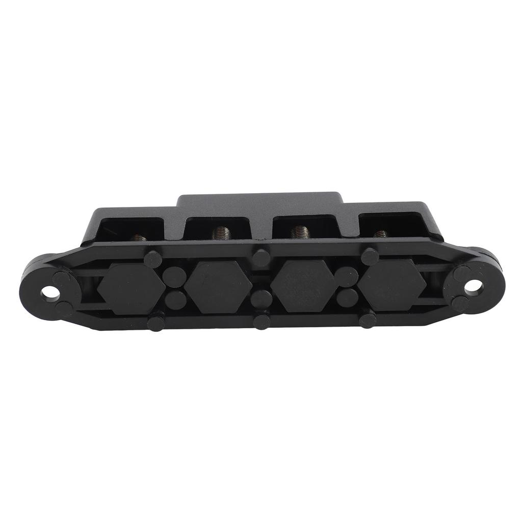 4 Post Power Distribution Block Bus Bar with Cover M8 Terminal Studs 250 Amp Rating for Marine Automotive RV Black