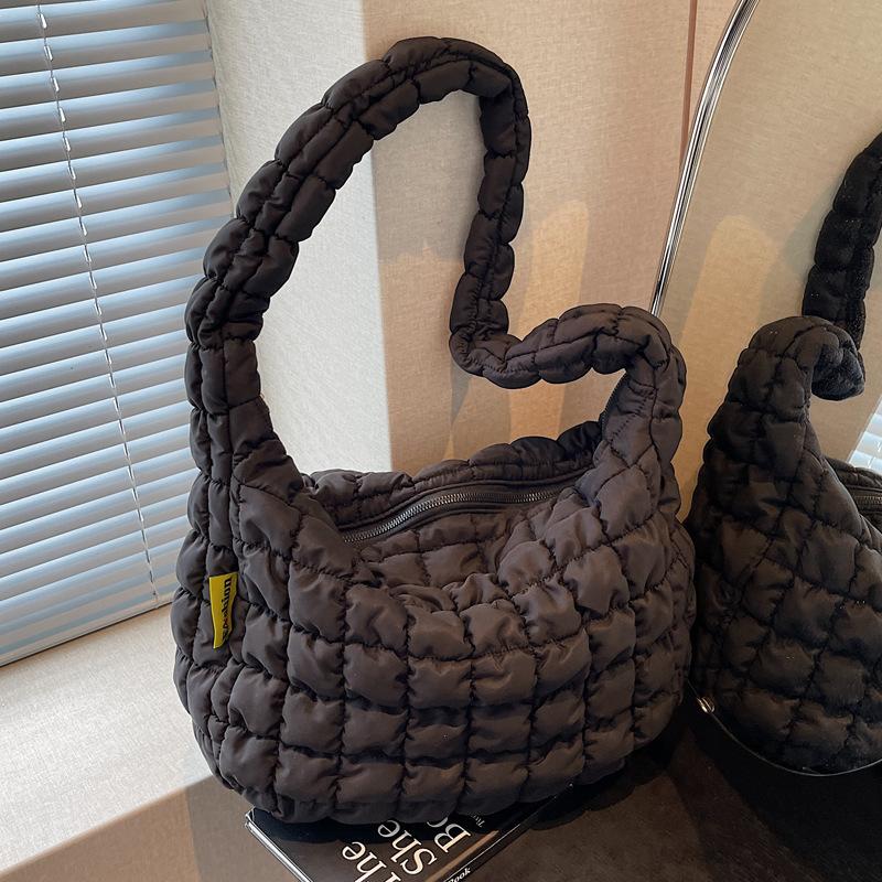 Large-capacity Fashionable Foreign Style Casual Bag 2025 New Versatile Ins Shoulder Crossbody Bag Solid Color Versatile Tote Bag