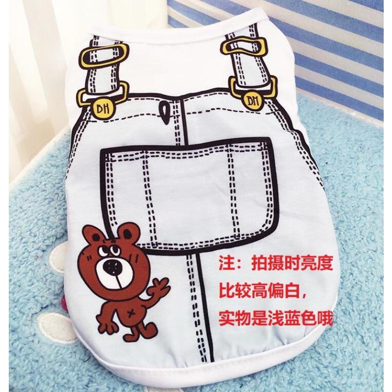 Pet Spring/Summer Kitten Vest Dog Cat Clothing Dog Clothing Mesh Teddy Bigbear Pomeranian Clothing Supplies