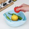Contenitore Alimentare Multiuso a Doppio Strato Cesto per Lavare le Verdure, Strumento Multifunzionale per Pulire Frutta e Drenare & Scolapasta, Ciotola Scolapasta per Cucina