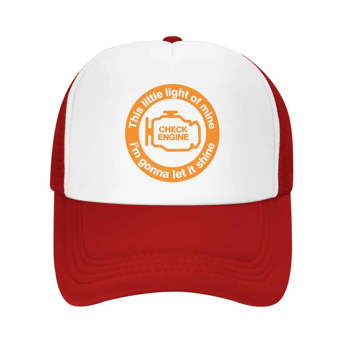 

Custom Mechanic Car Driver Check Engine Light Trucker Hat Unisex Women Adjustable Adult Baseball Cap Summer Dad Hat One Size