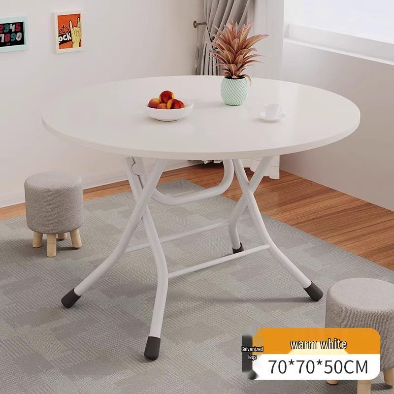 Compact Folding Dining Table for Small Spaces - Indoor/Outdoor Use, Square & Round Options Available