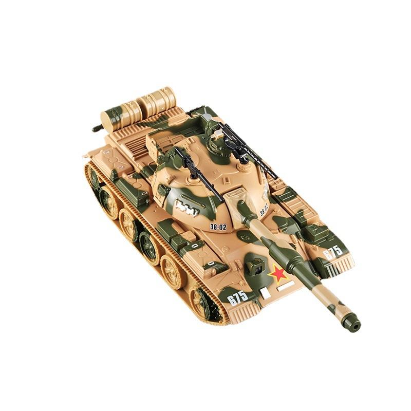 Type 95 Simulation Main Battle Alloy Tank Model Children's Military Toys Sound And Light Sound Effect Battery Rotation
