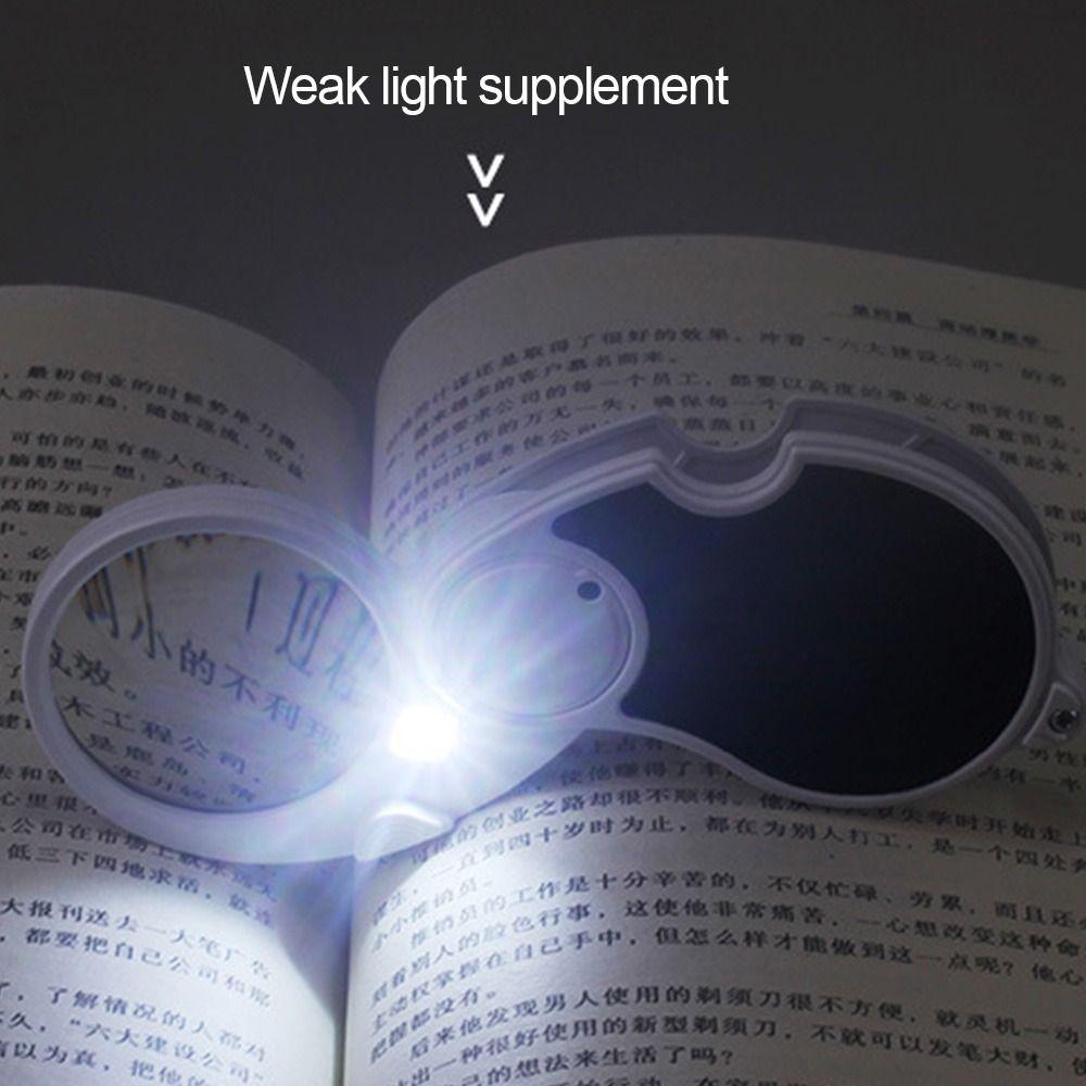Durable Glass Loupe HD Mini Folding Magnifiers 5X Magnifying Glass Lens Key Chain Magnifiers