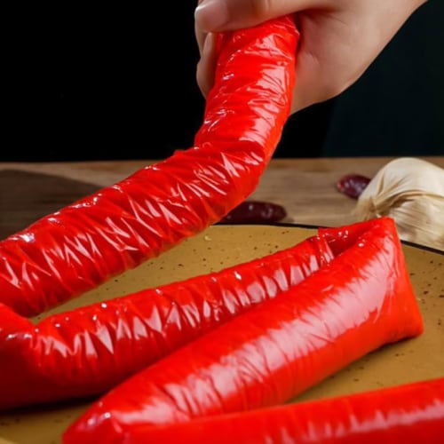 Beautiful Sausage Casings, Sausage Cases, Sausage Making, Sausage Maker, Plastic Casings, Hot Dog Casings, Sausage Skin Casings, Red