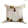 K1AE Fall Harvest Embroidered Cushion Cover Pillowcase With And Pumpkin Decorative