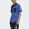 adidas Originály Tílko Trefoil TGP SS s kontrastním logem Závodní krátký rukáv Pánské topy Experimentální modrá HA4744