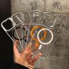 Metal Lens Bracket Suitable for Apple 16promax Magnetic Phone Case IPhone 15 Transparent 14pm Anti Fall Case