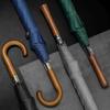 Men's Business Golf Umbrella: Solid Wood Handle, 8-Ribs, Windproof, Automatic, Extra Large, Gift