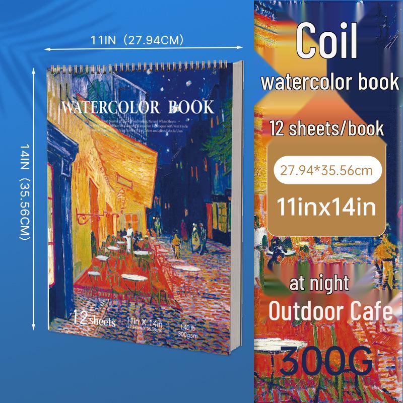 Van Gogh Starry Night Sketchbook: Art Student's Thick Drawing Book for Colored Pencils