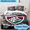 3PCS Custom Name Flamengo Team Crest Bedding Set, Including 1pc Duvet Cover And 2pcs Pillowcases, Suitable for dorms and bedrooms Gift
