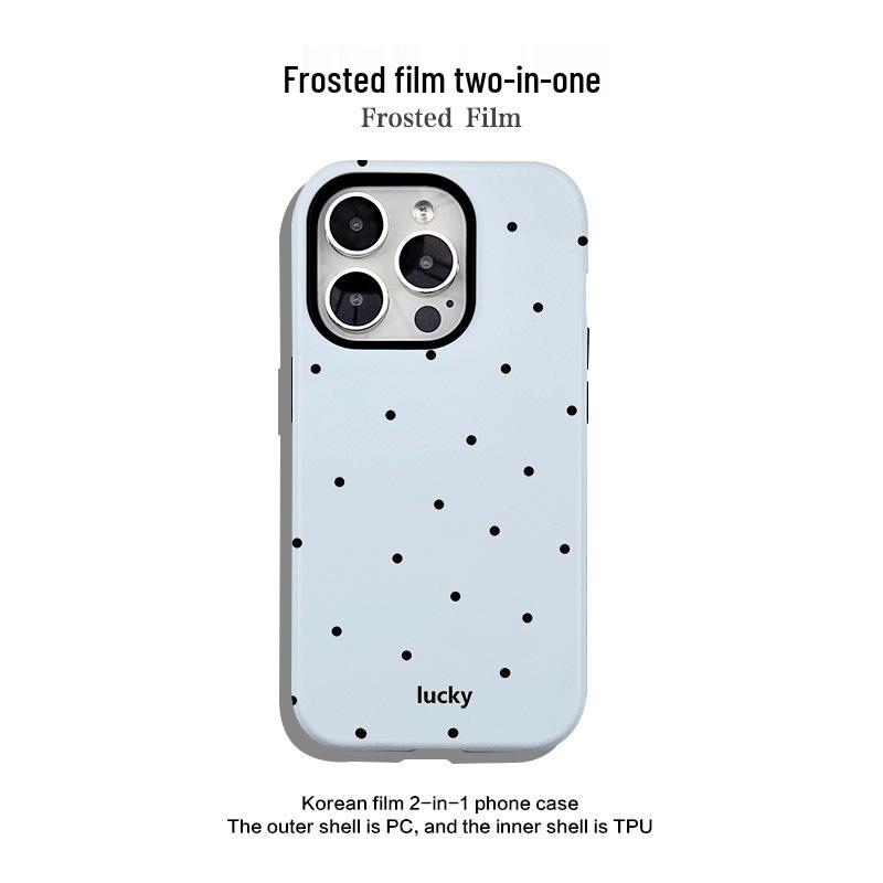 

Polka Dot Two-in-One Phone Case for Apple/Samsung Models iPhone 15