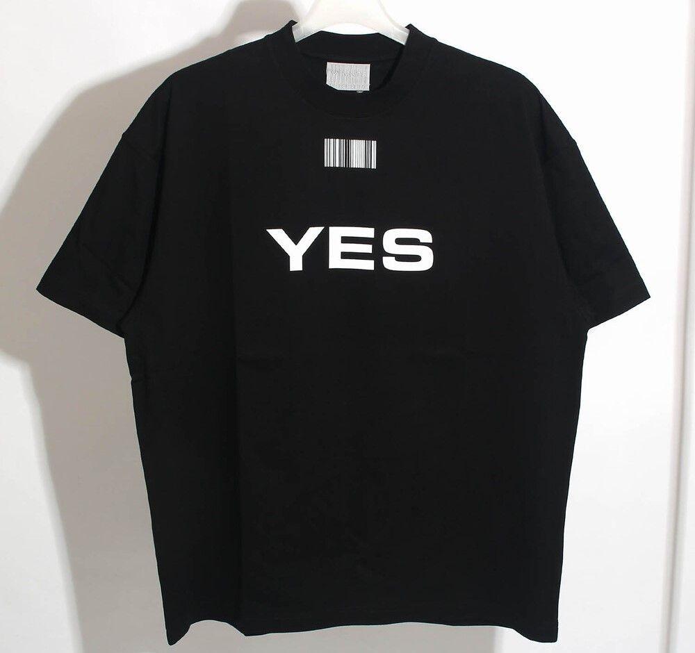Vetements 23SS VTMNTS YES NO Short Sleeve Black 44703756 Unisex T-Shirt