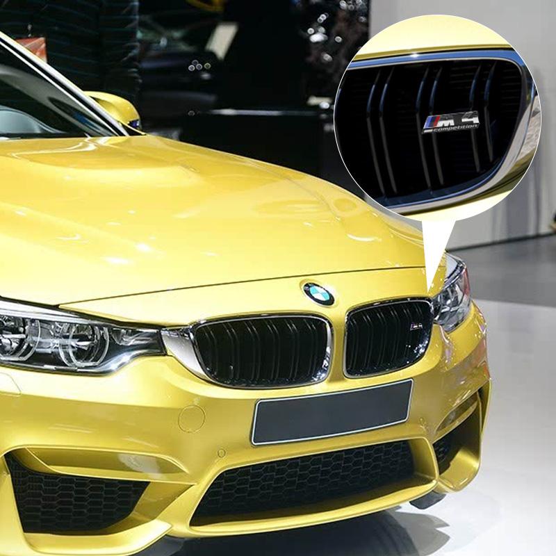 ABS Car Styling Front Grille Emblem Stickers Accessories For BMW M Power Thunder M1 M2 M3 M4 M5 M6 M7 M8 F48 G01 E84 F30 G11 G07