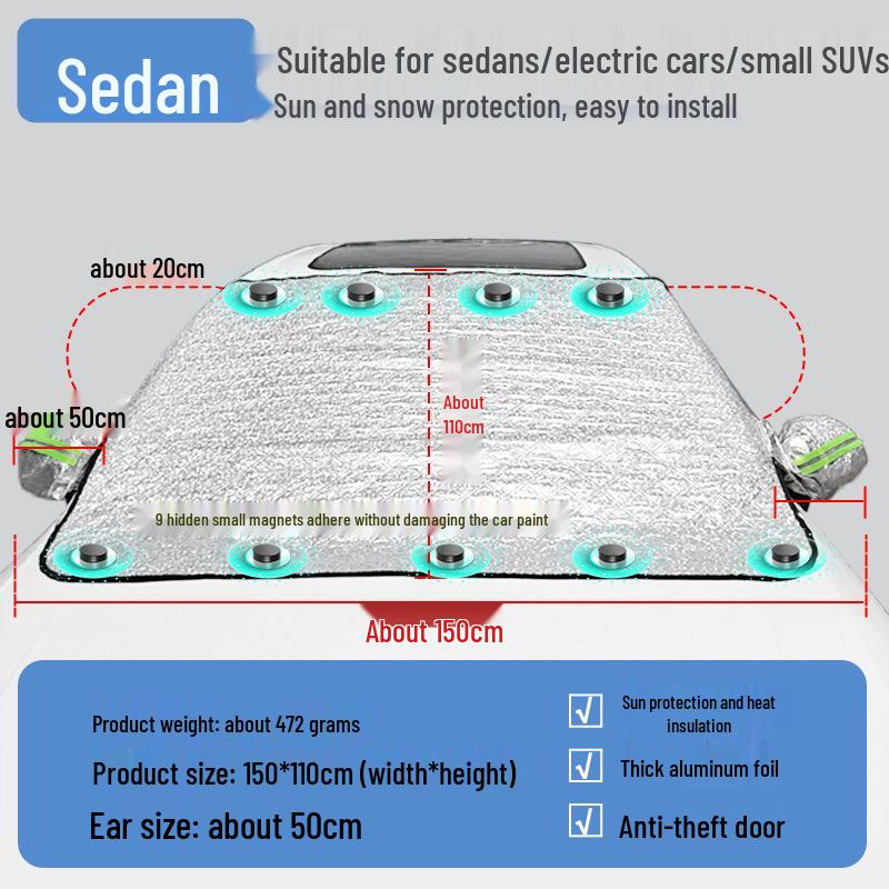 Thickened Windshield Sunshade Umbrella - Heat Insulation & Sun Protection