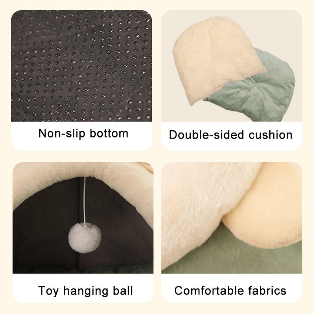 Cartoon Style Pets Sleeping Cave Washable Pet Sleeping Bed Warm Cat Sleep Bed  Kitten