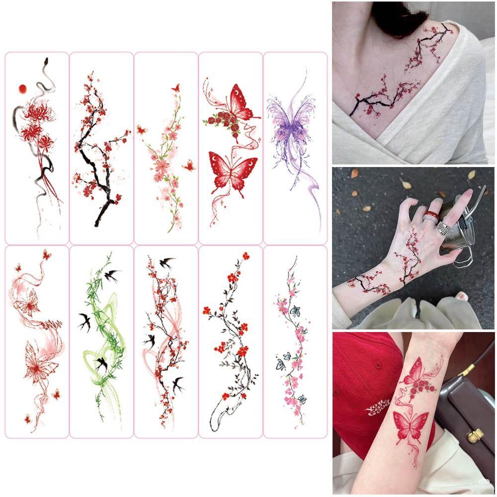 20 Pcs Glitter Arm Tattoo Butterfly Tattoo Sticker Trendy Temporary Tattoos  Women