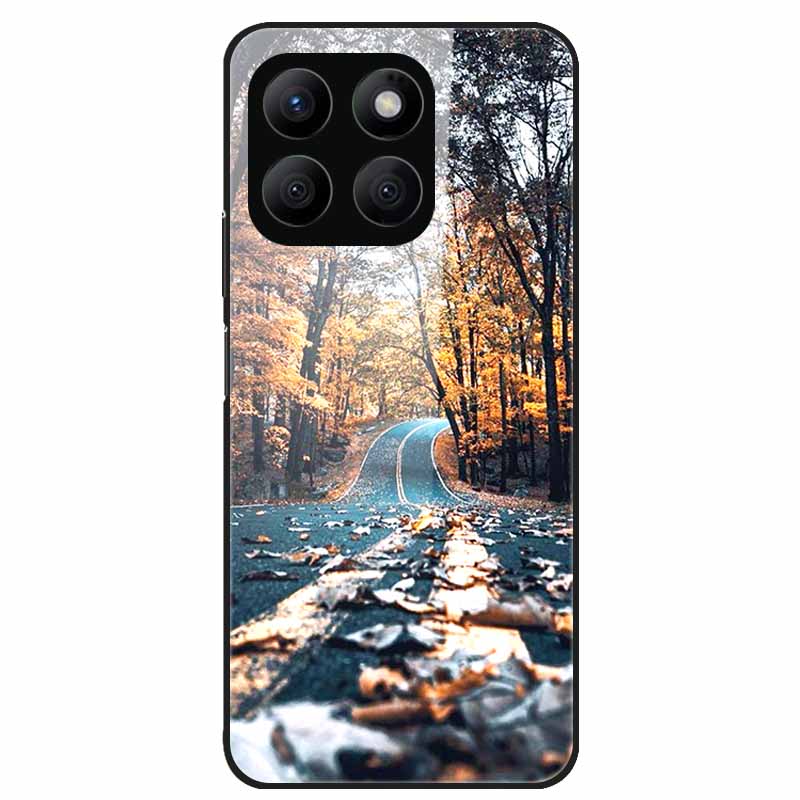 For Honor X8C Case Tempered Glass Hard PC Back Shell for Honor X8C 4G Phone Cases Bumper Covers for HonorX8C X 8C Fashion Shells