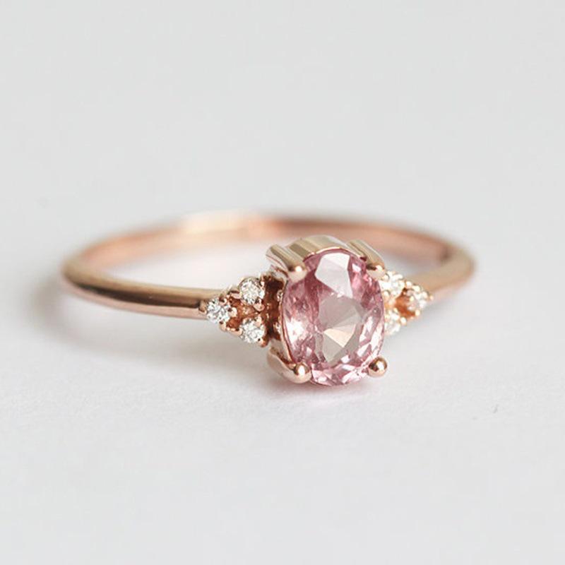 Anillos señoras pequeños diamantes de imitación de cristal dedo deslumbrante boda fiesta joyas 6A
