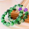 12Mm Retro Aquatic Agate Color Quartz Rock White Crystal Amethyst Bracelet Bracelet.