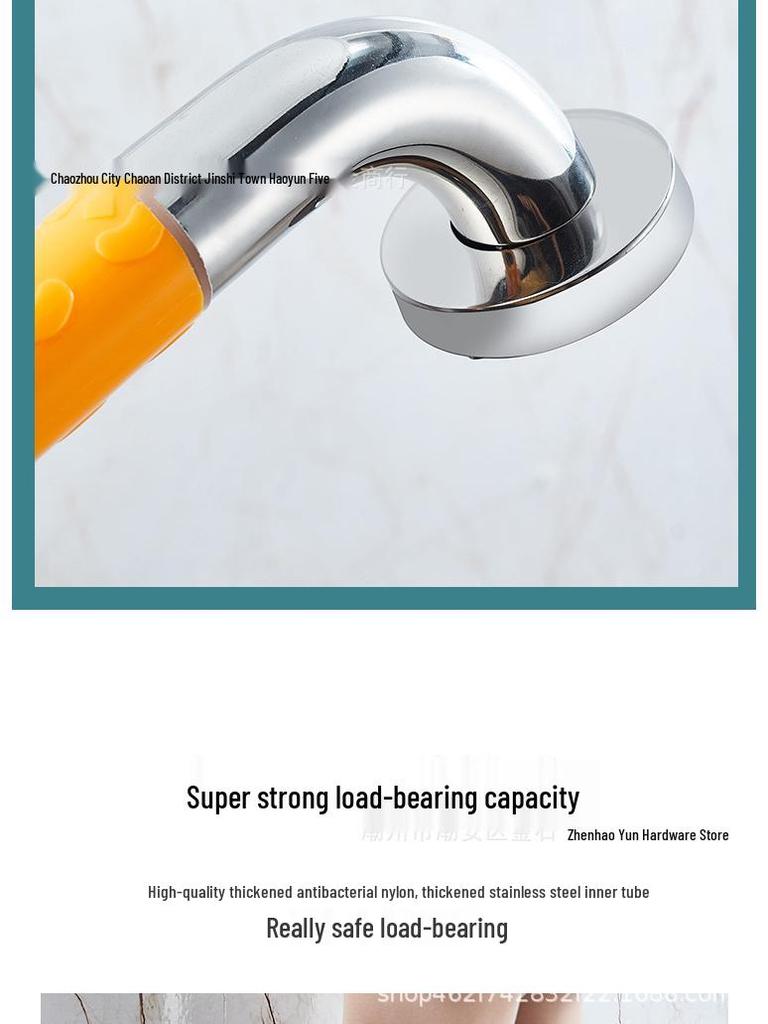 Stainless Steel Handrail Bar for Bathroom Safety - Ideal for Disabled and Elderly