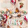 10-50Pcs Wooden Christmas Ornaments Unfinished Wood Slices with Holes Wooden Blanks Pendants for Kid DIY Craft Christmas Tree De