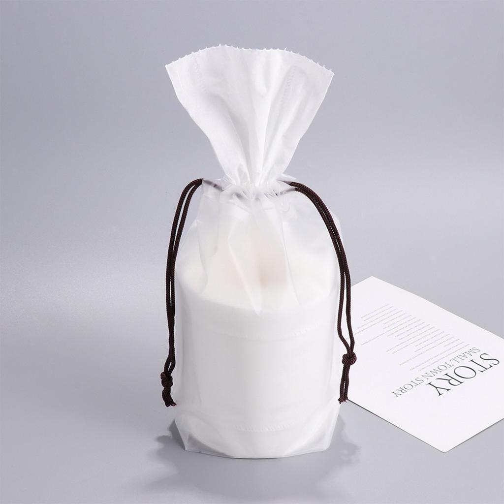 1Pc Transparent Pocket Drawstring Storage Bag for Travel Shoe Towel Organizer Bag Matte Dustproof Waterproof Grocery Storage Bag
