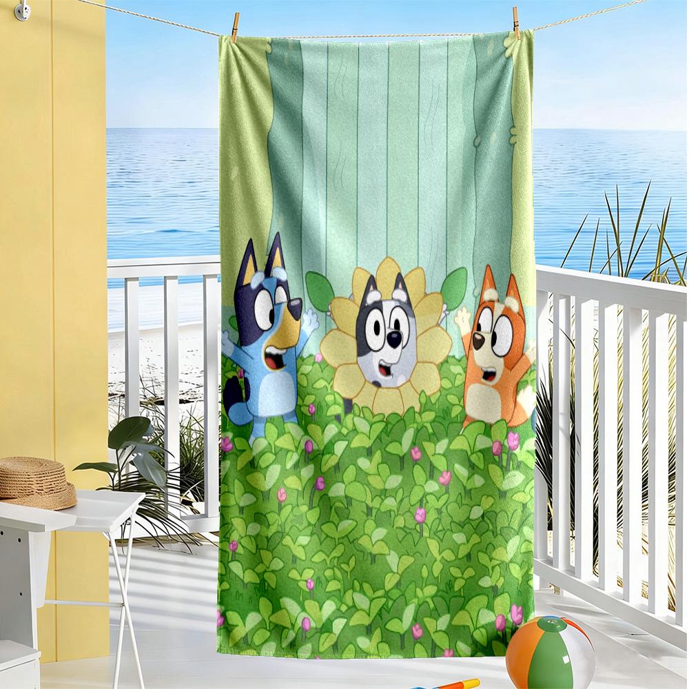 Halloween Characters Purple Background Beach Towel Super Soft & Absorbent Comfortable Lightweight