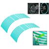 16pcs Bike Motorcycle 16-18inch Reflective Wheel Strip Stickers Decoration Accessory(Blue)