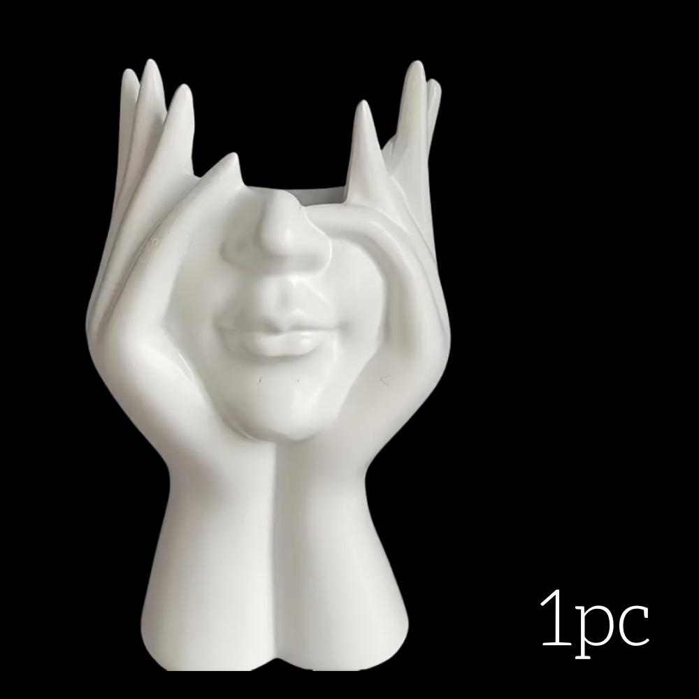 

1/2 шт. Креативное ведро для косметики для лица, органайзер для кистей для макияжа, полимерная художественная скульптура, контейнер для хранения, аксессуар для ванной комнаты, домашний декор