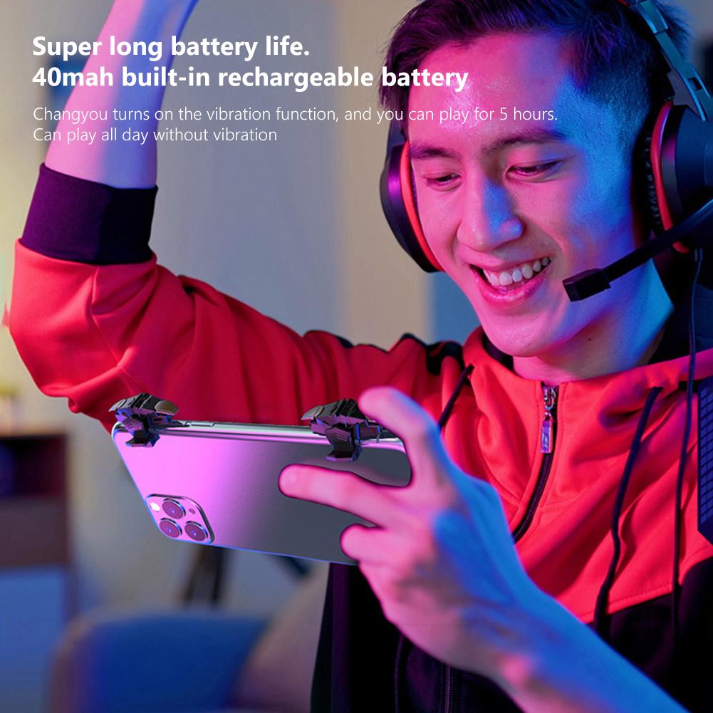 1/2pcs RGB/Mechanical Mobile Game Joystick Trigger for PUBG Game Controller Gamepad Mobile Phone Game Trigger for Smart Phone