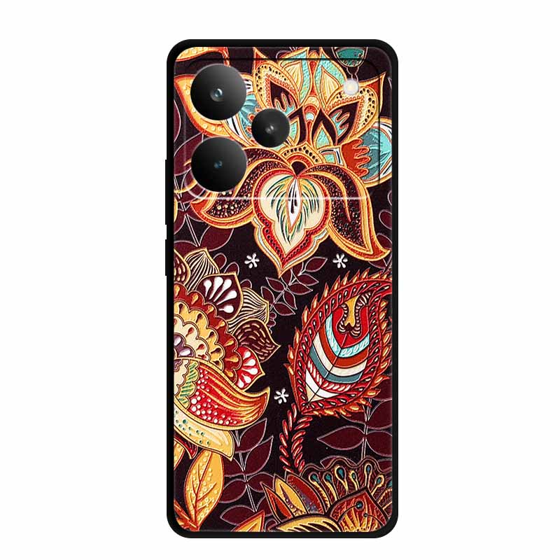3D Hoesje Voor Realme P4 Pro 5G Telefoonhoesje P4Pro Coque Reliëf Bloemen Siliconen Zachte Achterkant Voor Realme P4 Pro Hoesje P 4 Pro