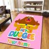 Hey Duggee Custom Name Carpet Rug for Living Room Bedroom Home Sofa Decoration,Kids play Non-slip Floor Mat