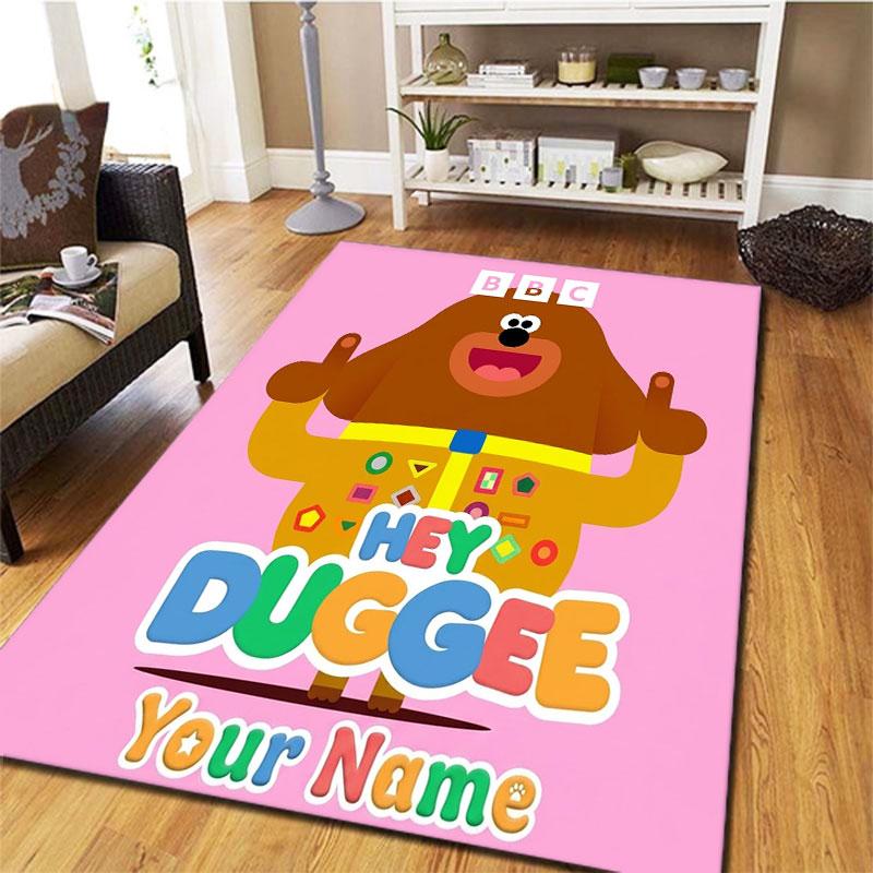 Hey Duggee Custom Name Carpet Rug for Living Room Bedroom Home Sofa Decoration,Kids play Non-slip Floor Mat
