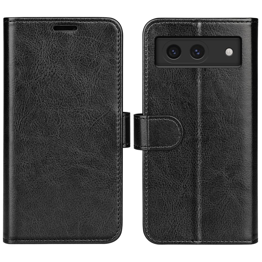 

Для Google Pixel 8a Чохол Пилозахисний Текстура Кінської Шкіри Гаманець Чохол для Телефону PU Шкіра Відкидна Кришка Black