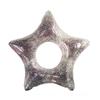 3pcs Five-pointed Star Sequin Transparent Swimming Ring Children Adult Water Sports Pool Ring Floating Beach Party Toy