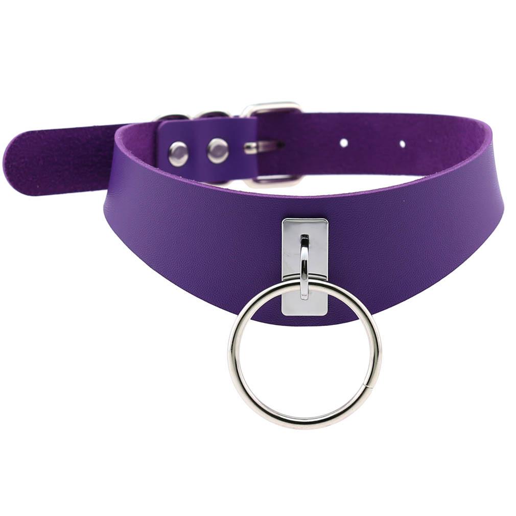 Harajuku Hip-Hop Punk O-Ring PU Leather Necklace Collar