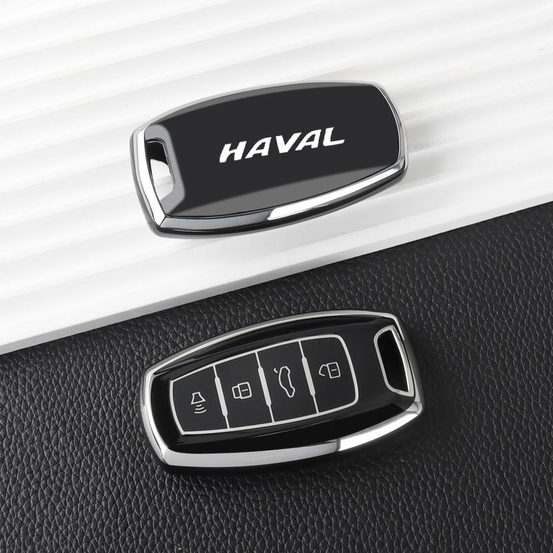 Soft Tpu Car Key Case Cover For Great Wall Haval Jolion  H6 H7 H9 F7 F7X Gmw Dargo Protection Key Bag Keychain Accessories