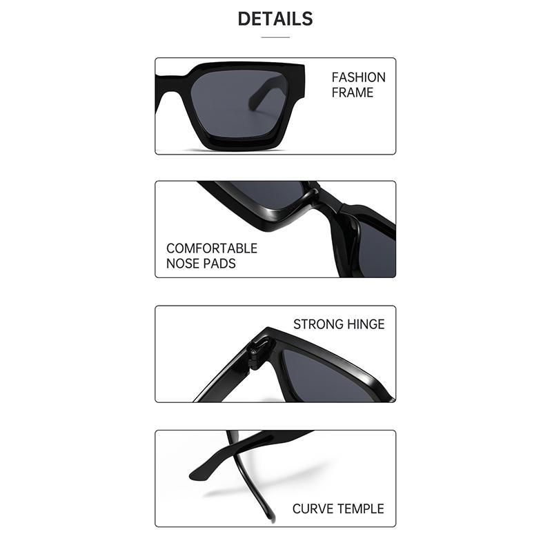 Klassisk Firkantet Innfatning Dame Full Innfatning Solbeskyttelsesbriller For Menn Hverdagsskygger Brilletilbehør Gave