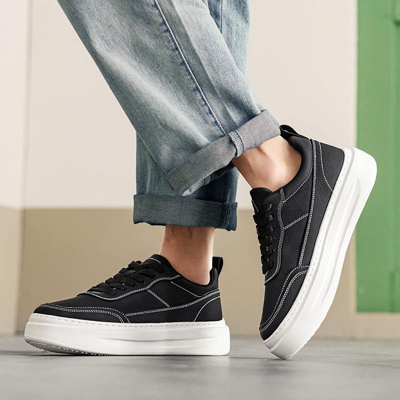 Shoes Spring New Thick-soled Heightening Board Shoes Student Casual Shoes Low-top Shoes